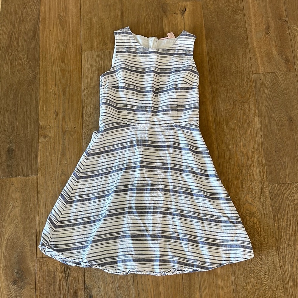 St Tropez West Linen Striped Dress